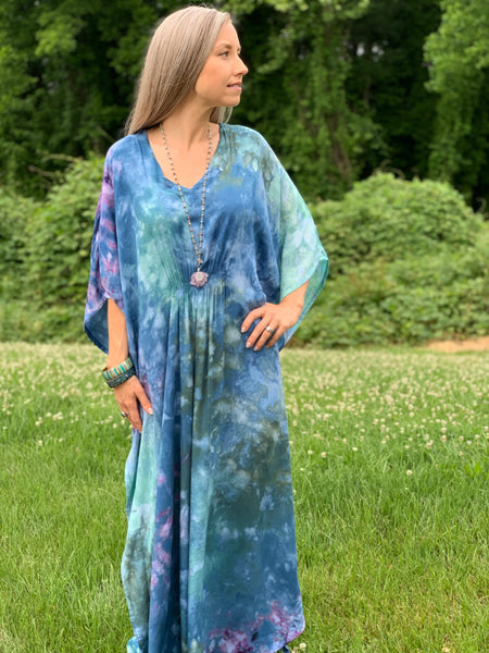 Indigo/black ombré maxi