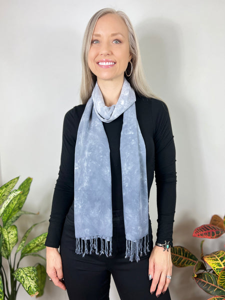 Oversized tassel scarf