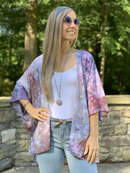 Purple/black ombre cardigan