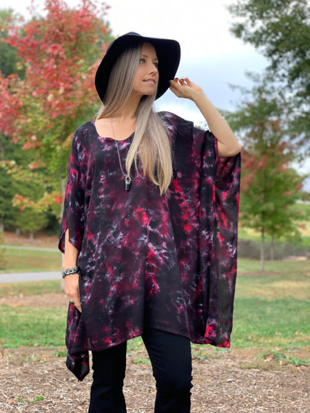 Red galaxy tunic