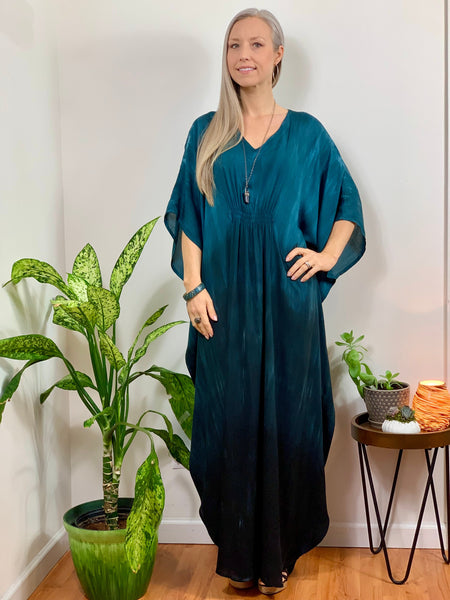 Purple/black ombré maxi