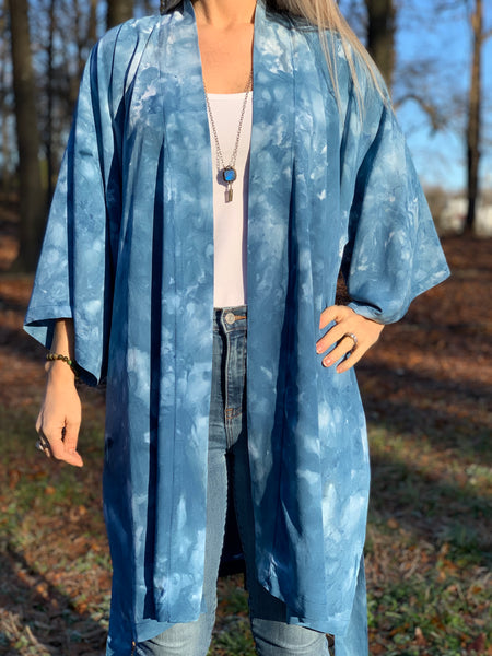 Vibrant bullseye kimono robe