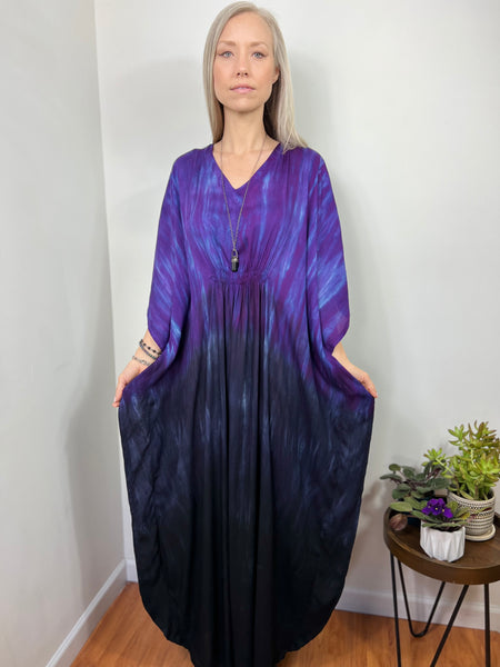 Purple/black ombré maxi