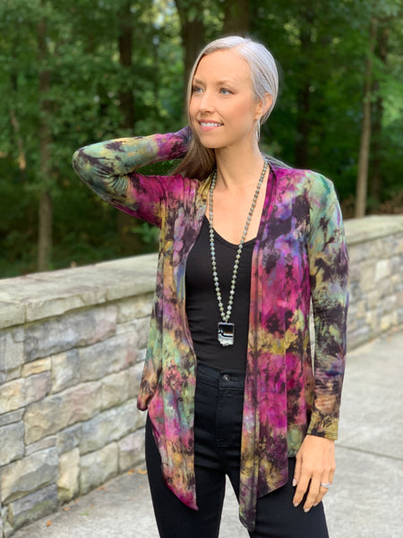 Reverse rainbow cardigan