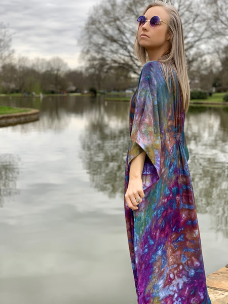 Indigo/black ombré maxi