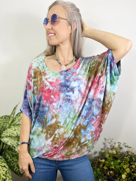 Round neck dolman top