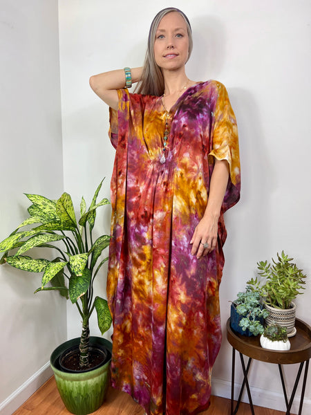 Indigo/black ombré maxi