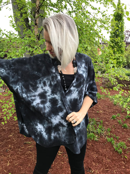 Purple/black cardigan