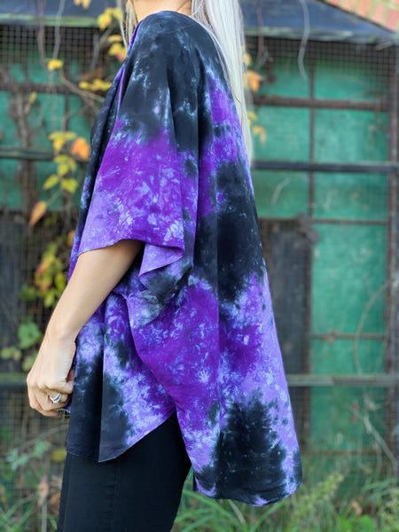 Purple/black cardigan