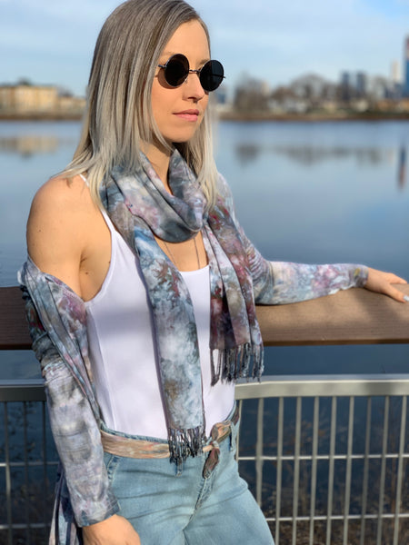 Oversized scarf (black/white)