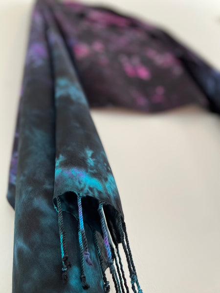 Oversized tassel scarf