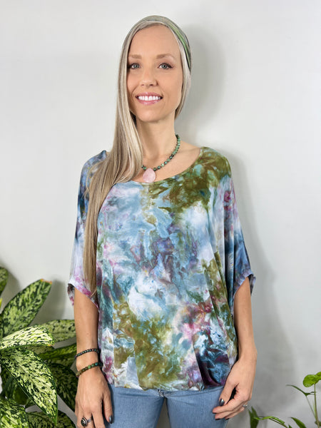 Round neck dolman top