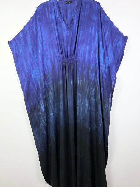 Indigo/black ombré maxi