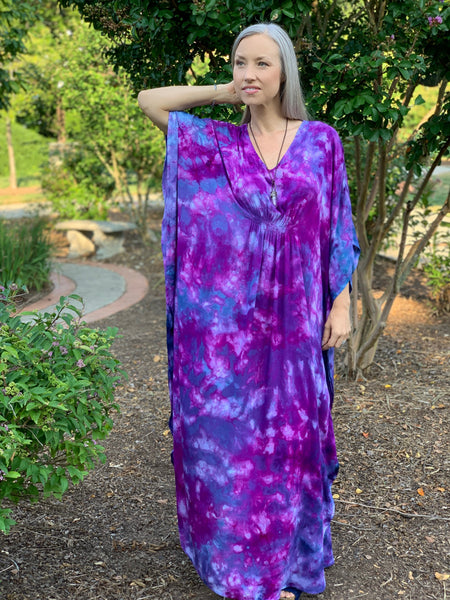 Teal/black ombré maxi