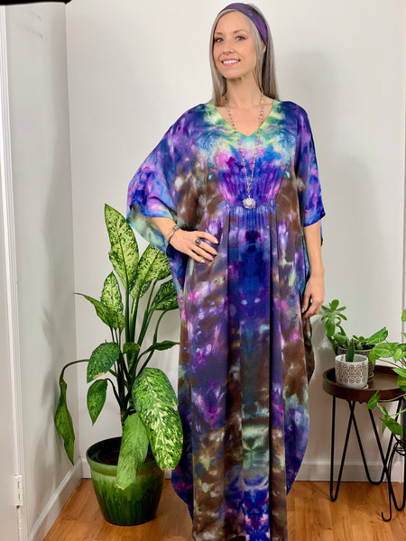 Indigo/black ombré maxi