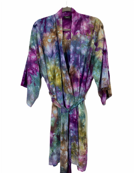 Vibrant bullseye kimono robe