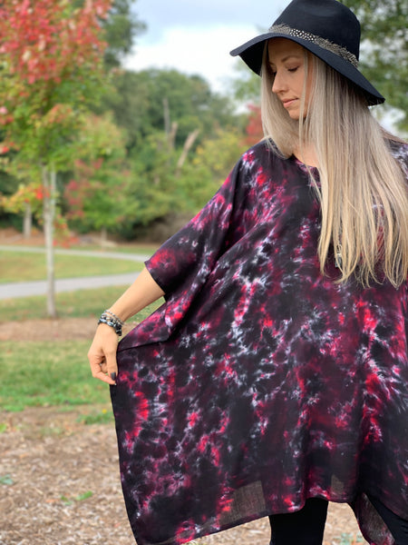 Red galaxy tunic