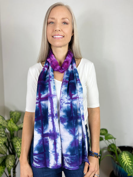 Shibori bamboo scarf