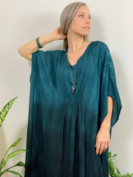 Indigo/black ombré maxi