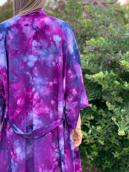 Sunlit forest kimono robe