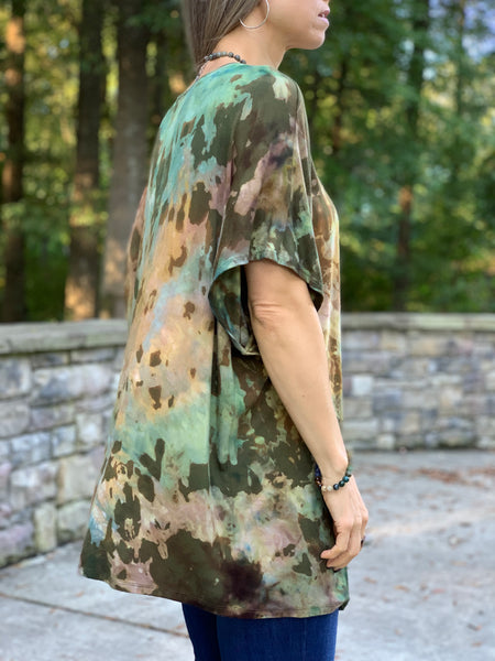 Reverse rainbow dolman cardigan