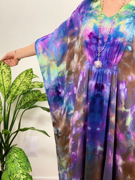 Teal/black ombré maxi