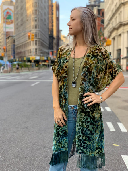 Mossy forest kimono
