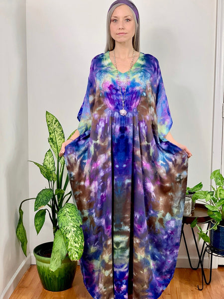 Indigo/black ombré maxi