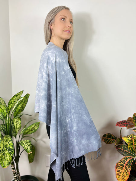 Oversized tassel scarf