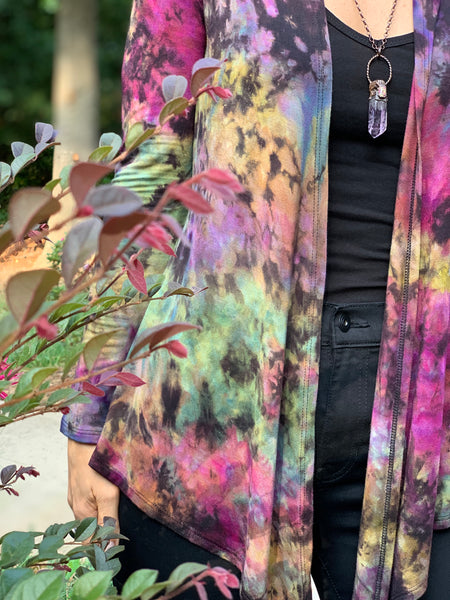 Reverse rainbow cardigan