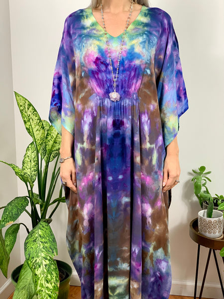 Teal/black ombré maxi