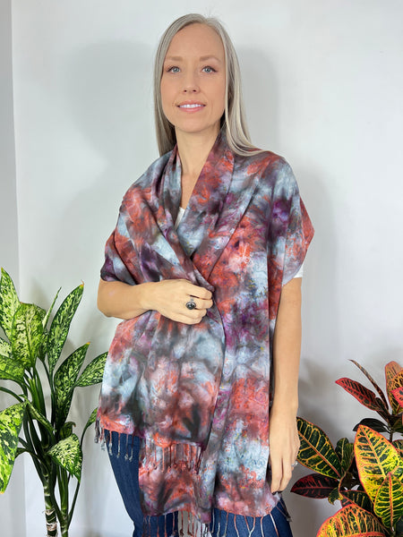 Oversized tassel scarf