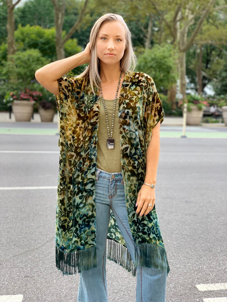 Mossy forest kimono