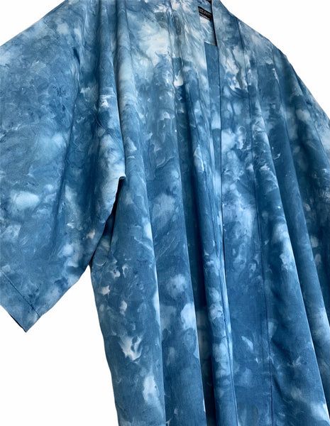Clear blue kimono robe