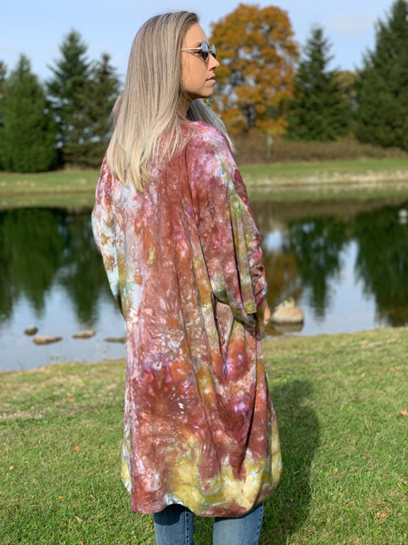 Clear blue kimono robe