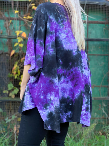 Purple/black cardigan