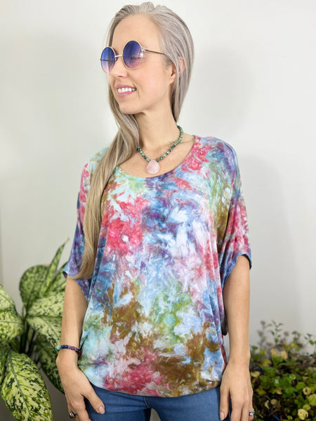 Round neck dolman top