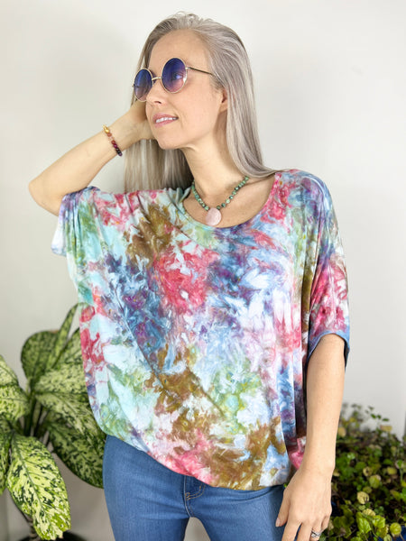 Round neck dolman top