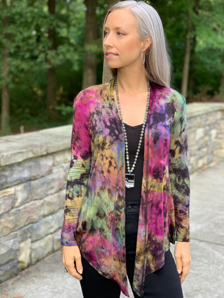 Reverse rainbow cardigan