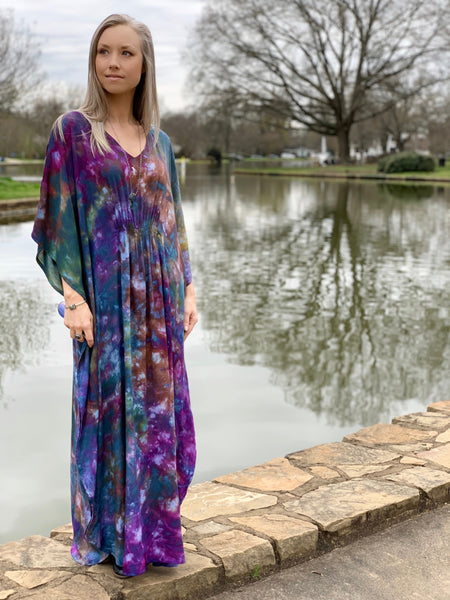 Indigo/black ombré maxi