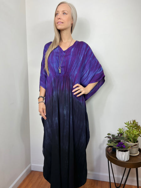 Purple/black ombré maxi