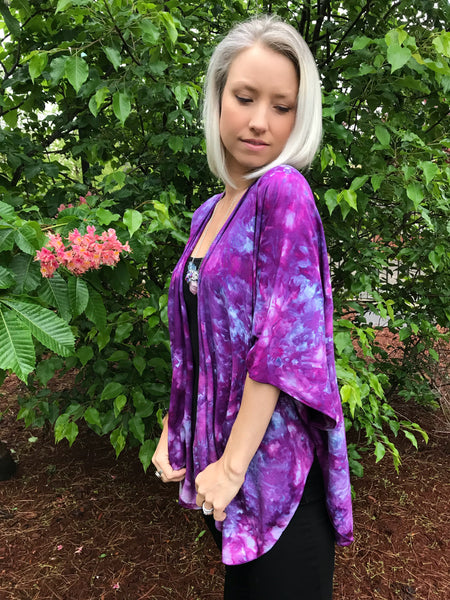 Purple/black cardigan