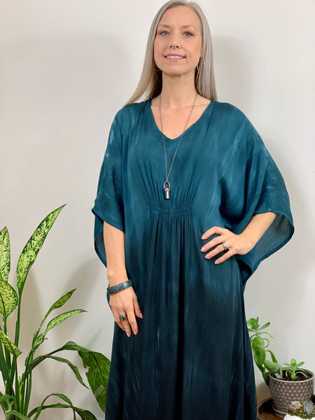 Indigo/black ombré maxi