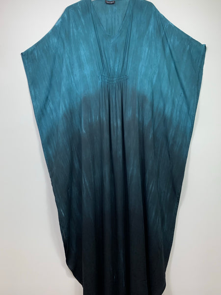 Teal/black ombré maxi
