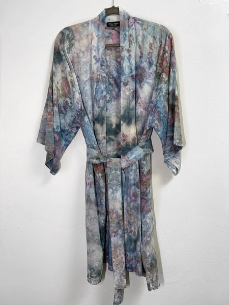 Earthy rainbow kimono robe