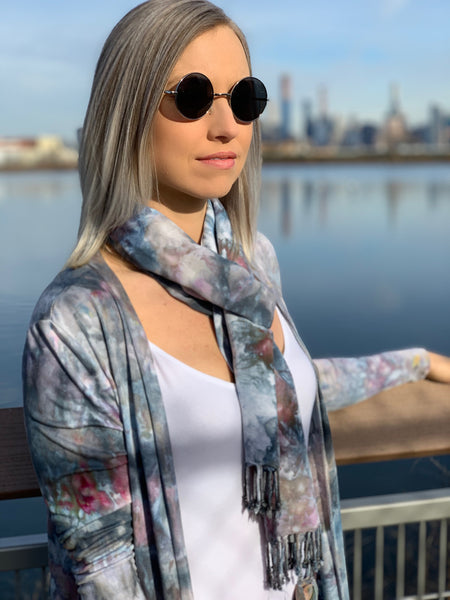 Oversized scarf (black/white)