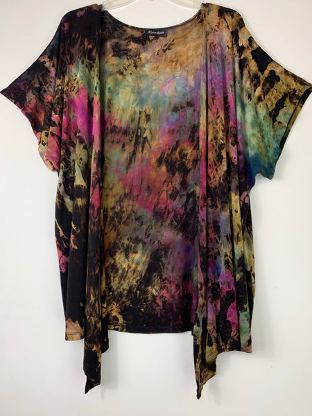 Reverse rainbow dolman cardigan