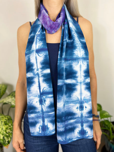 Shibori bamboo scarf