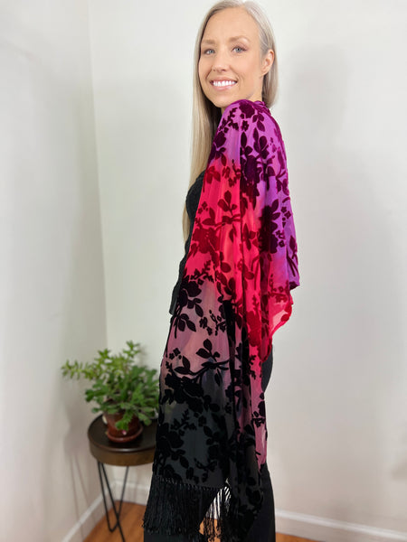 Surrender velvet shawl
