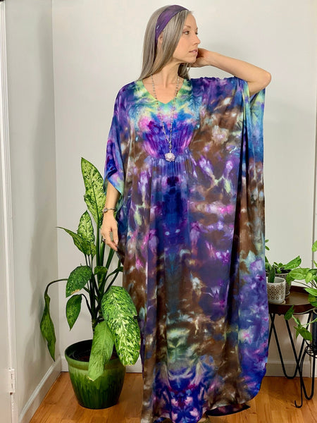 Indigo/black ombré maxi